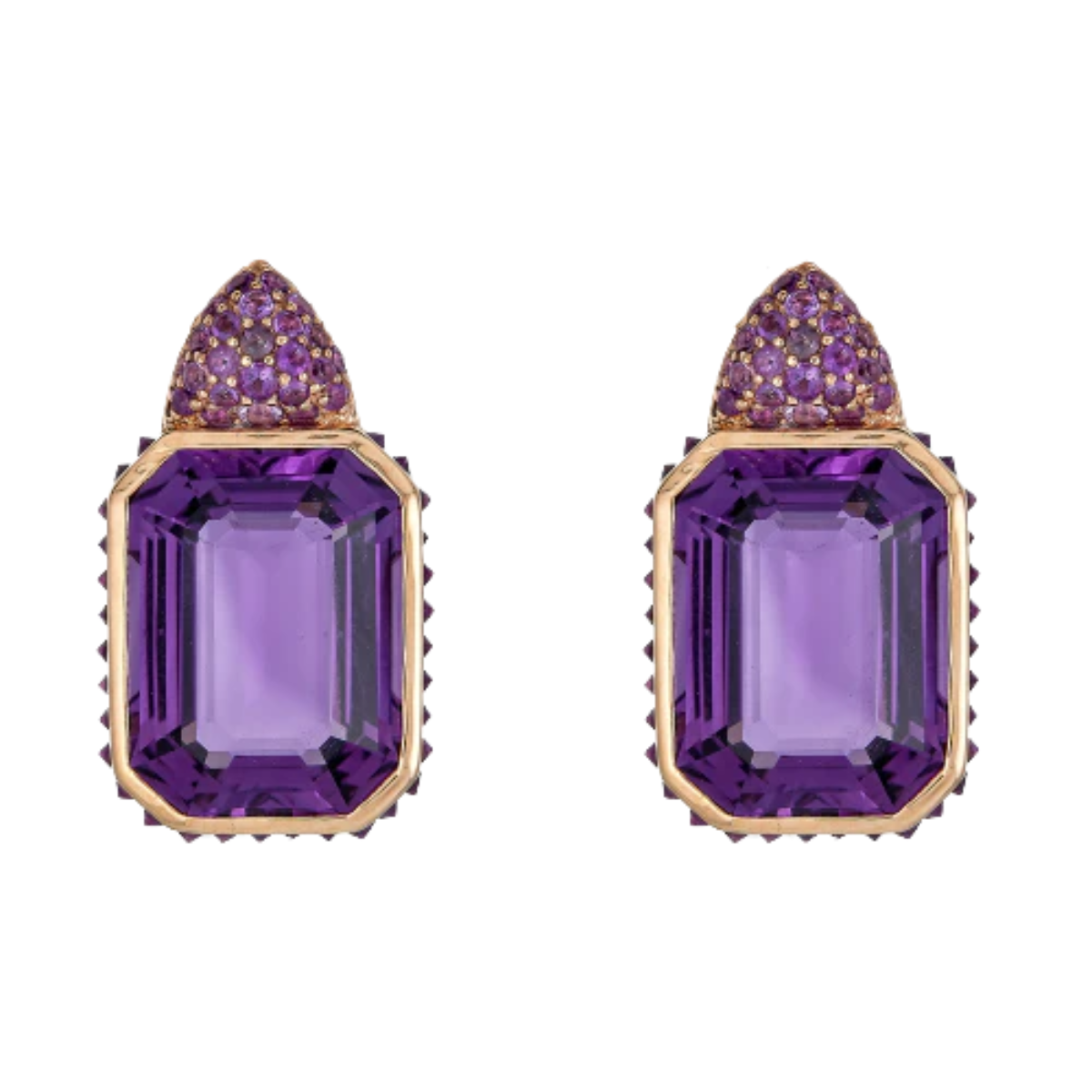 Amethyst REVERSE SET Earring