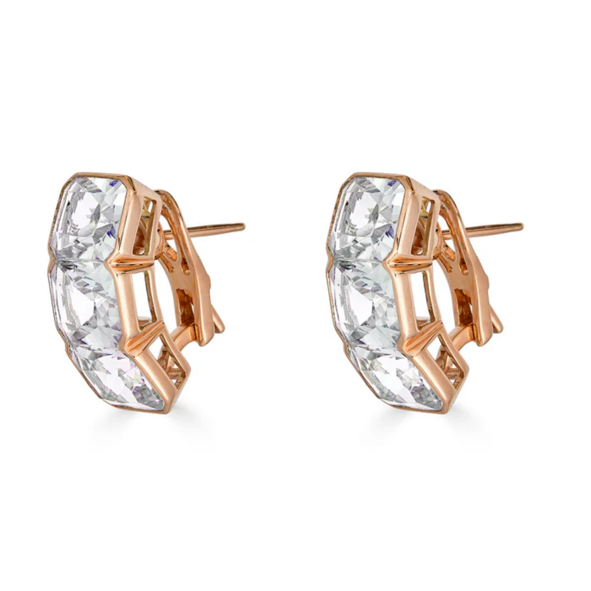 White Topaz Bezel Huggie