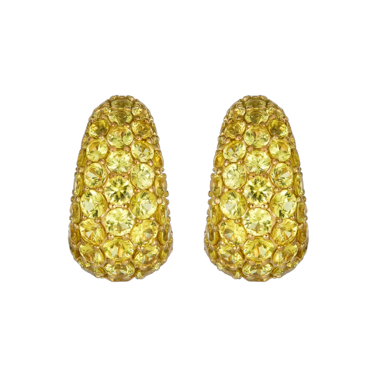 Yellow Sapphire Dome Huggie