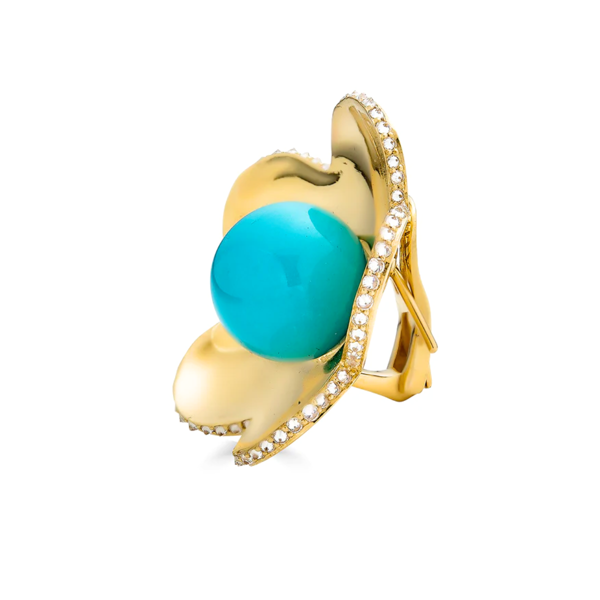 Turquoise Flower Stud