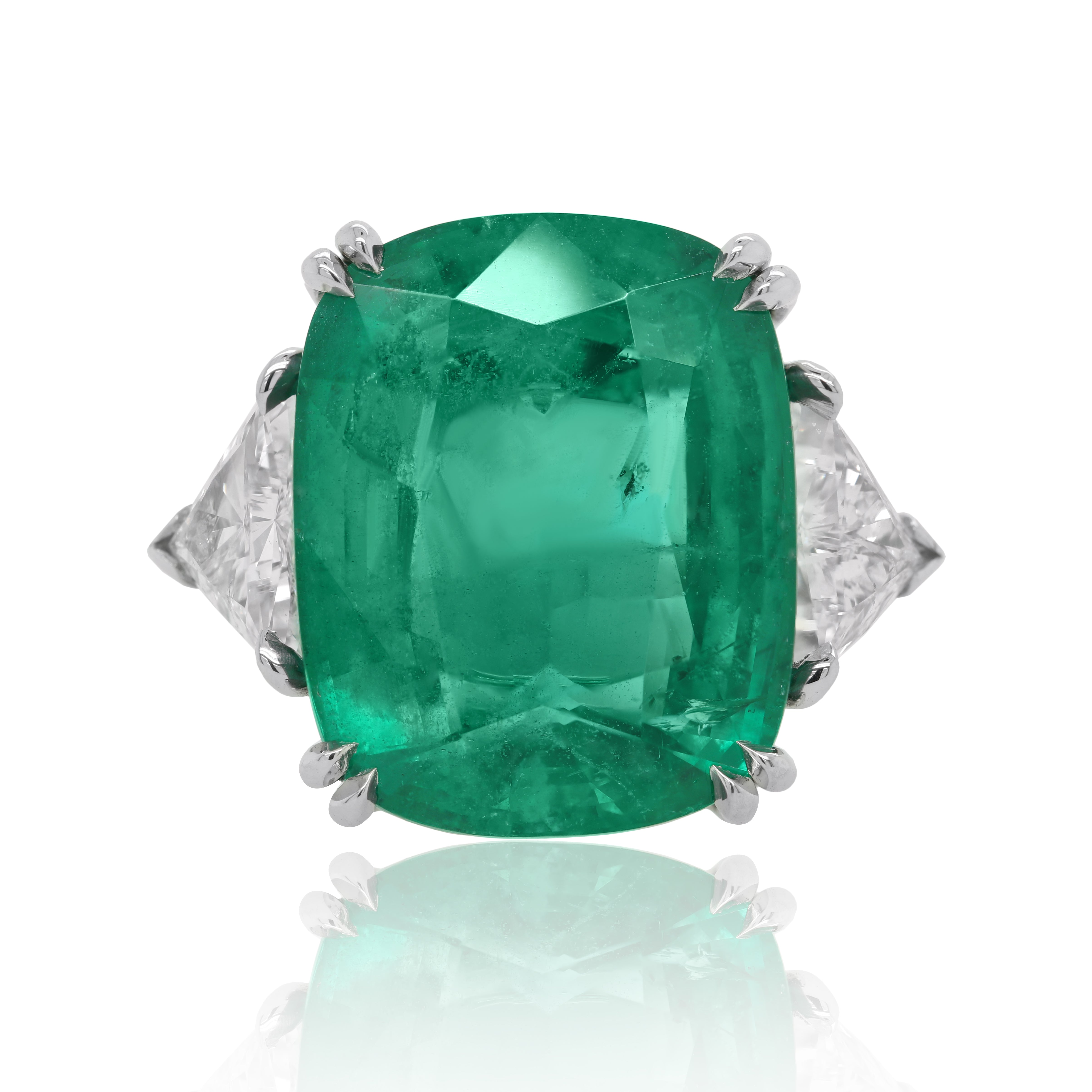 Three Stone Emerald Ring