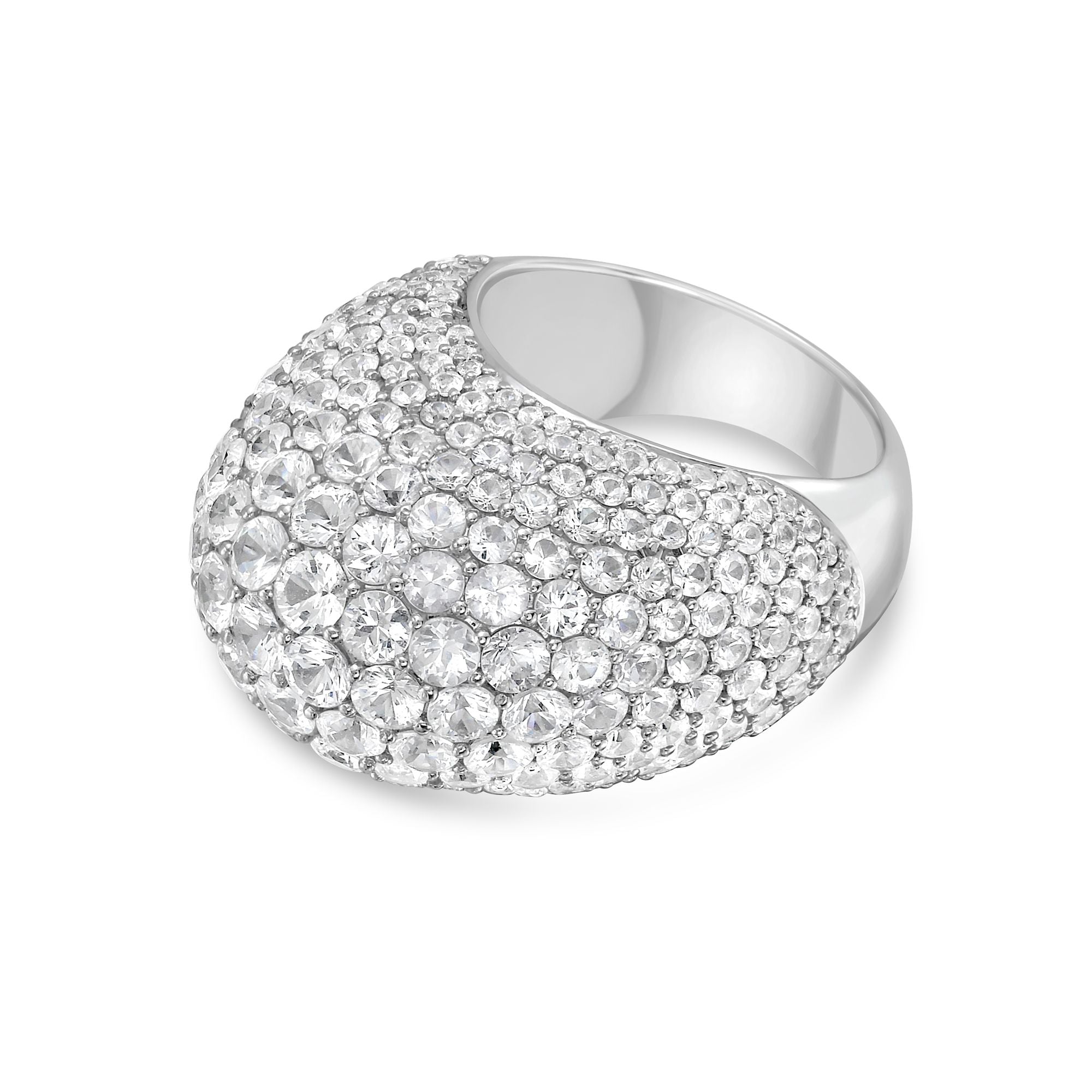 White Sapphire Dome Ring
