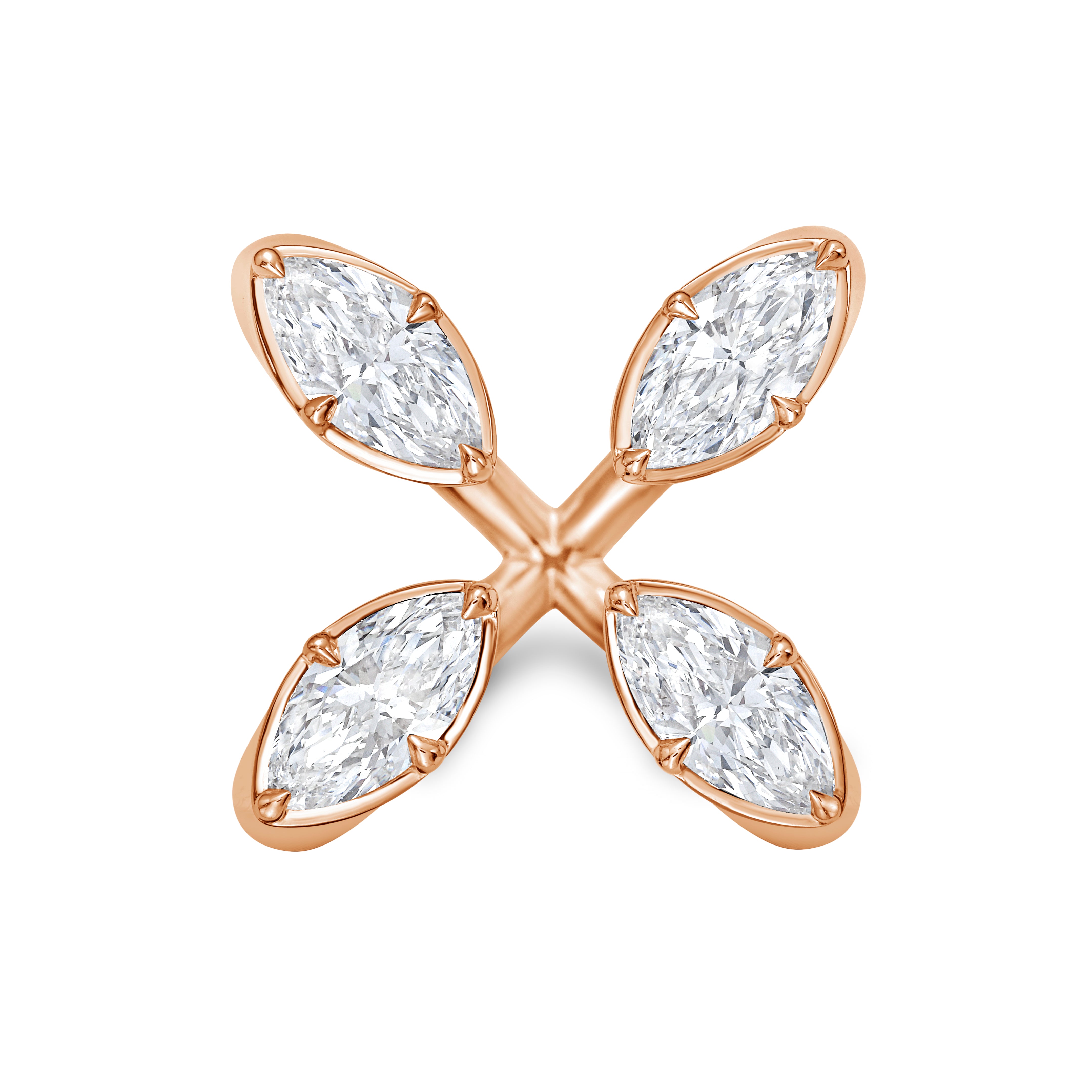 Lab Grown Marquise Floating Diamond Ring