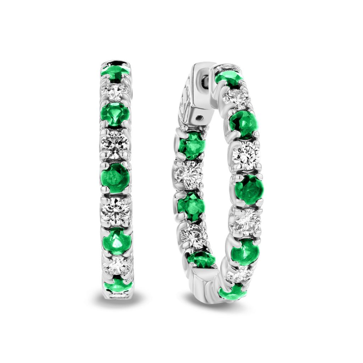 diamond hoop earrings large