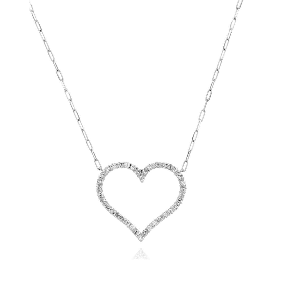 tiffany diamond heart pendant white gold