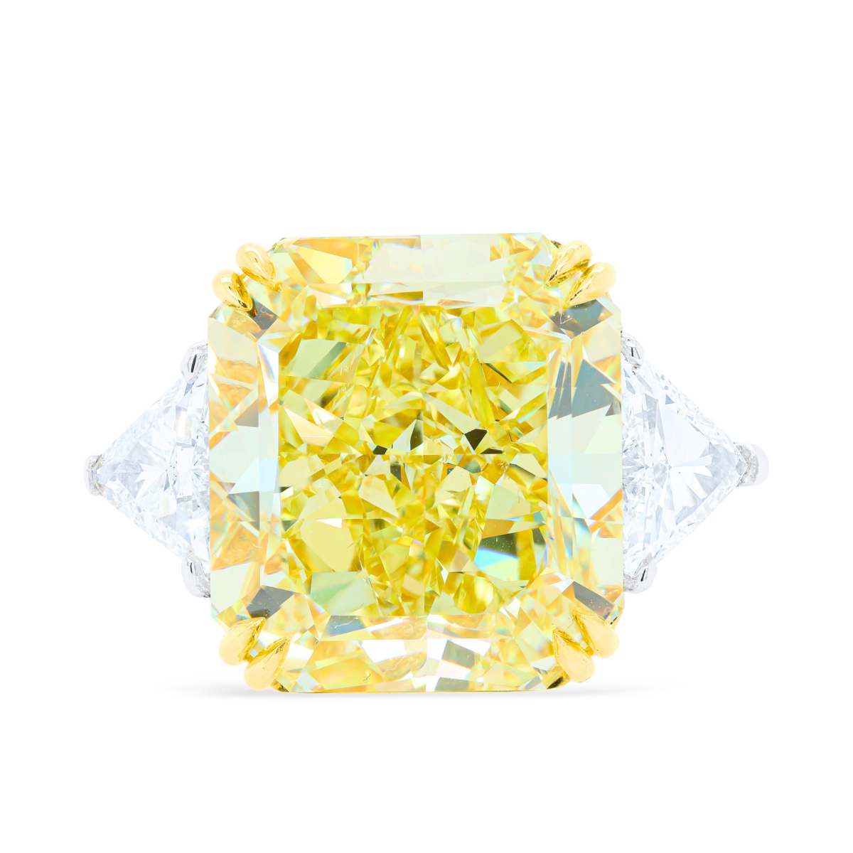 Radiant Three Stone Engagement Ring