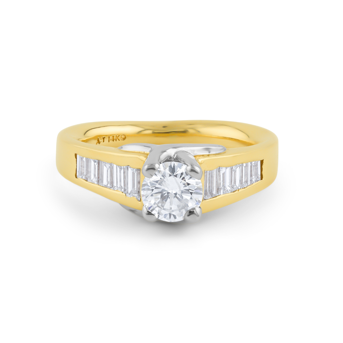 Round Baguettes Diamond Ring