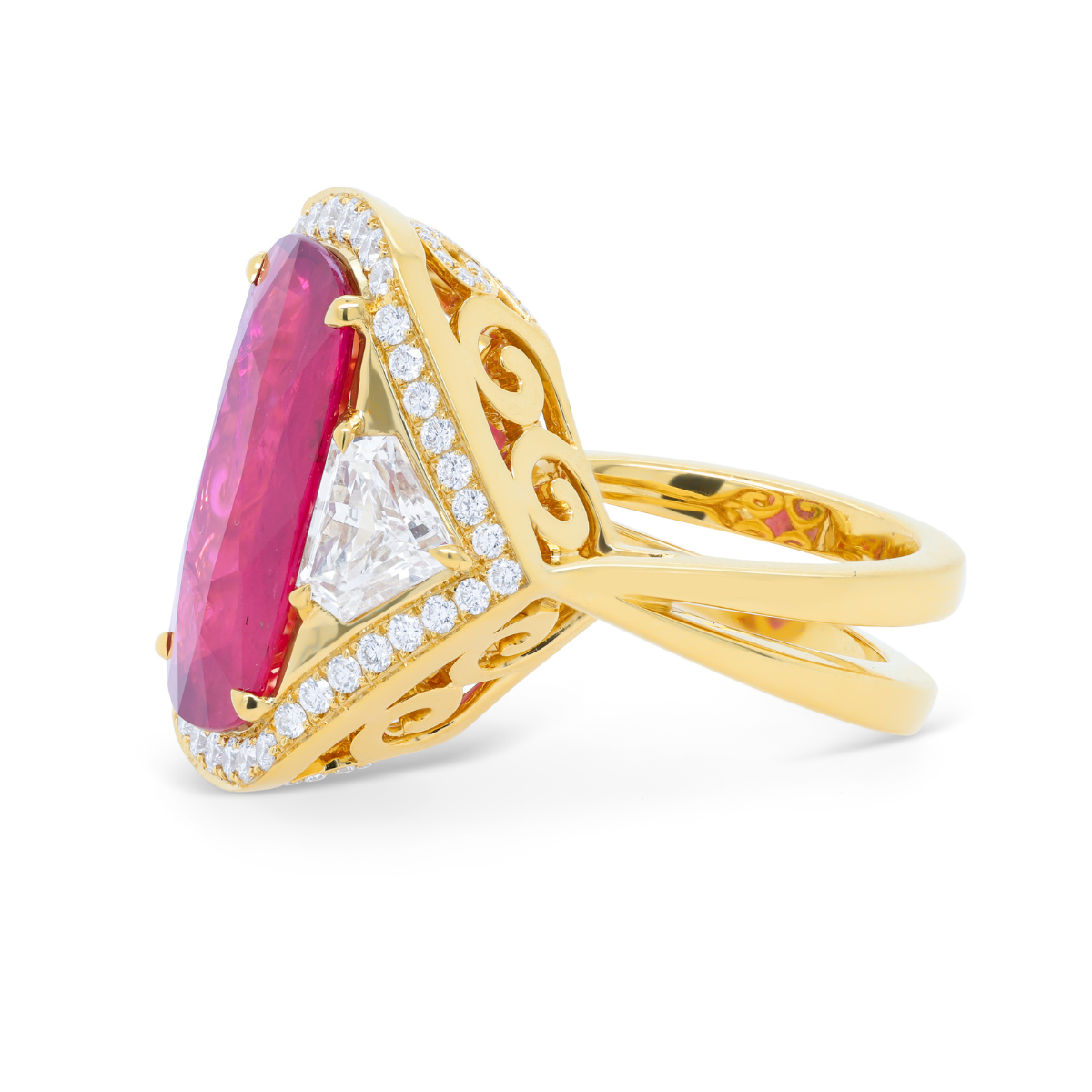 Ruby Three Stone Ring