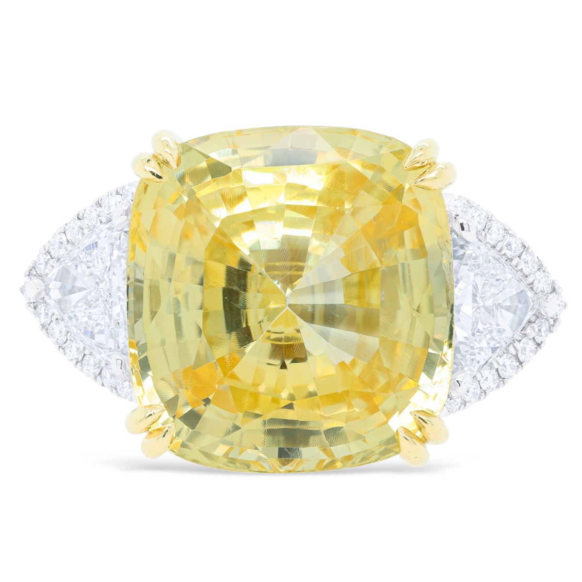 Yellow Ceylon UnHeated Sapphire Ring