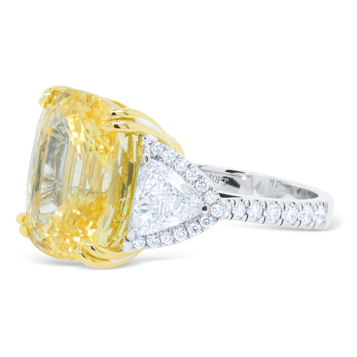Yellow Ceylon UnHeated Sapphire Ring