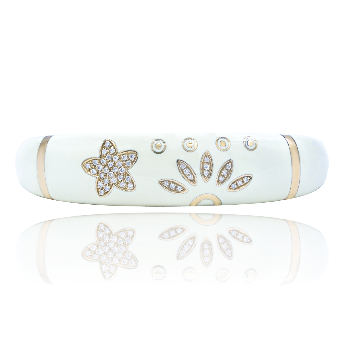 Sun and star enamel Bangle