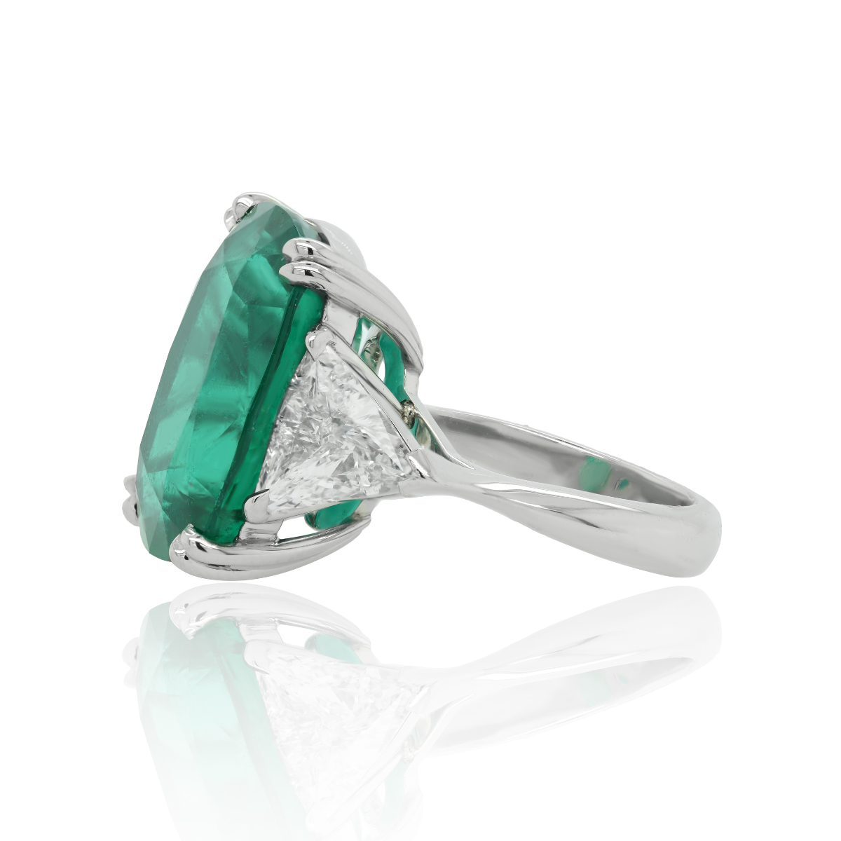 Three Stone Emerald Ring