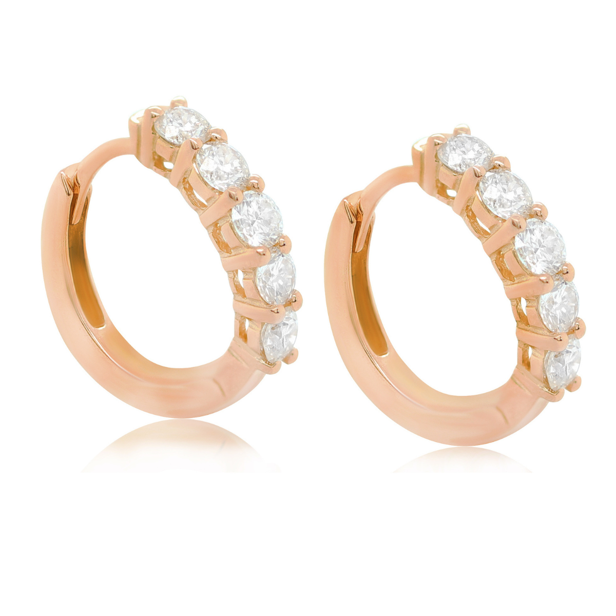 real diamond huggie earrings