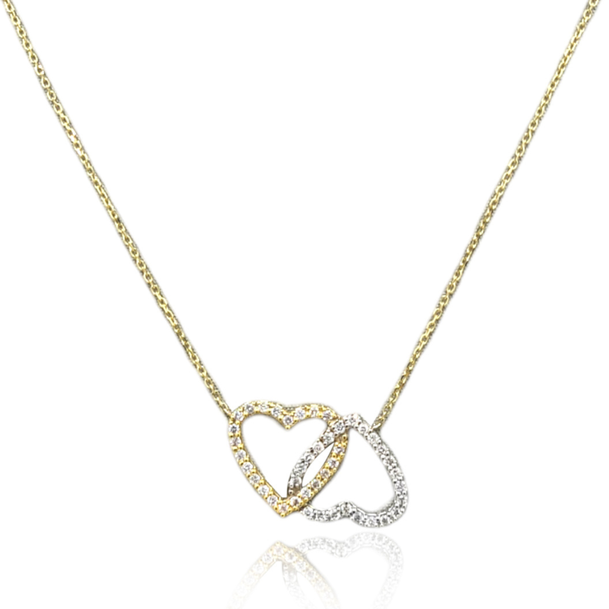 diamond heart pendant gold