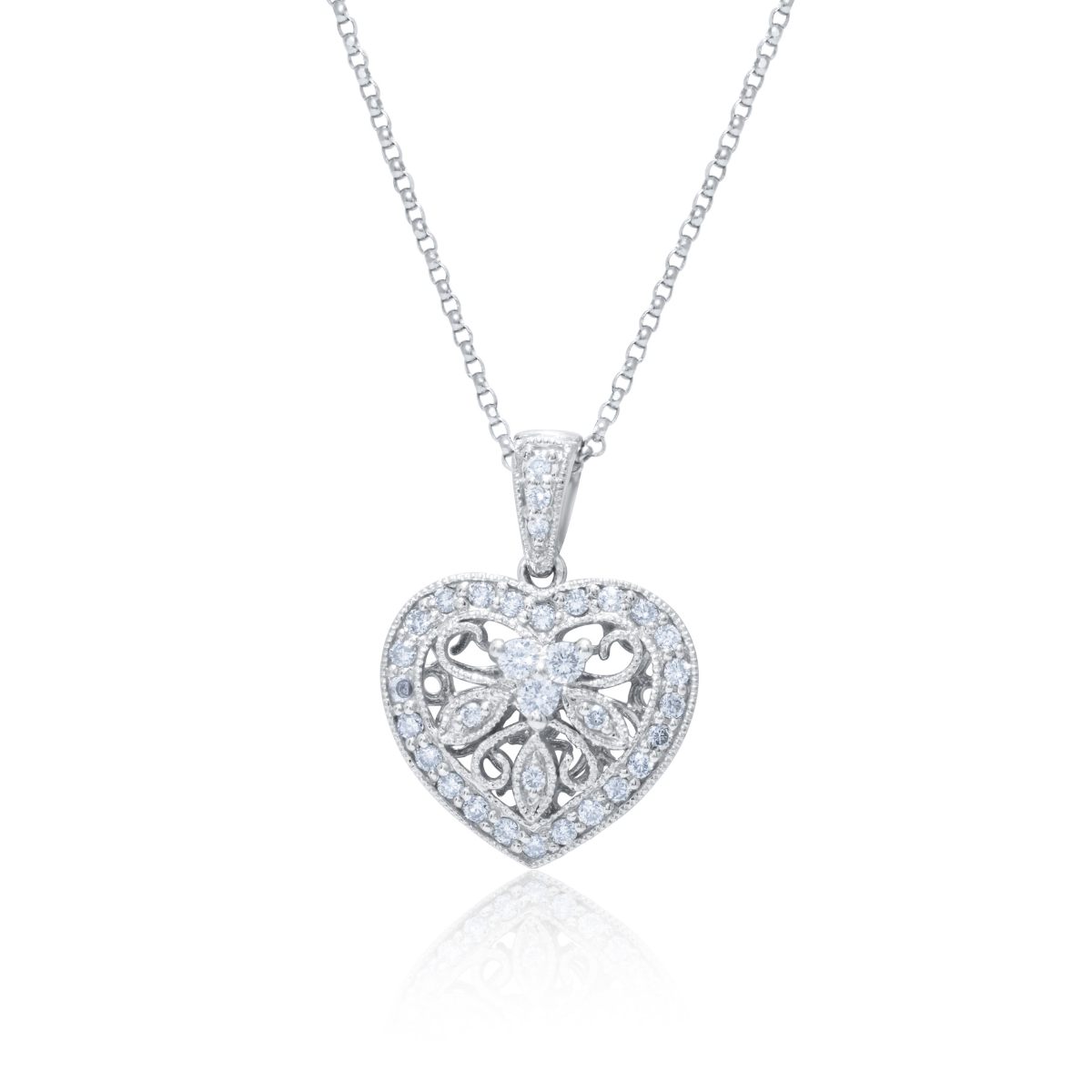 diamond heart necklace gold