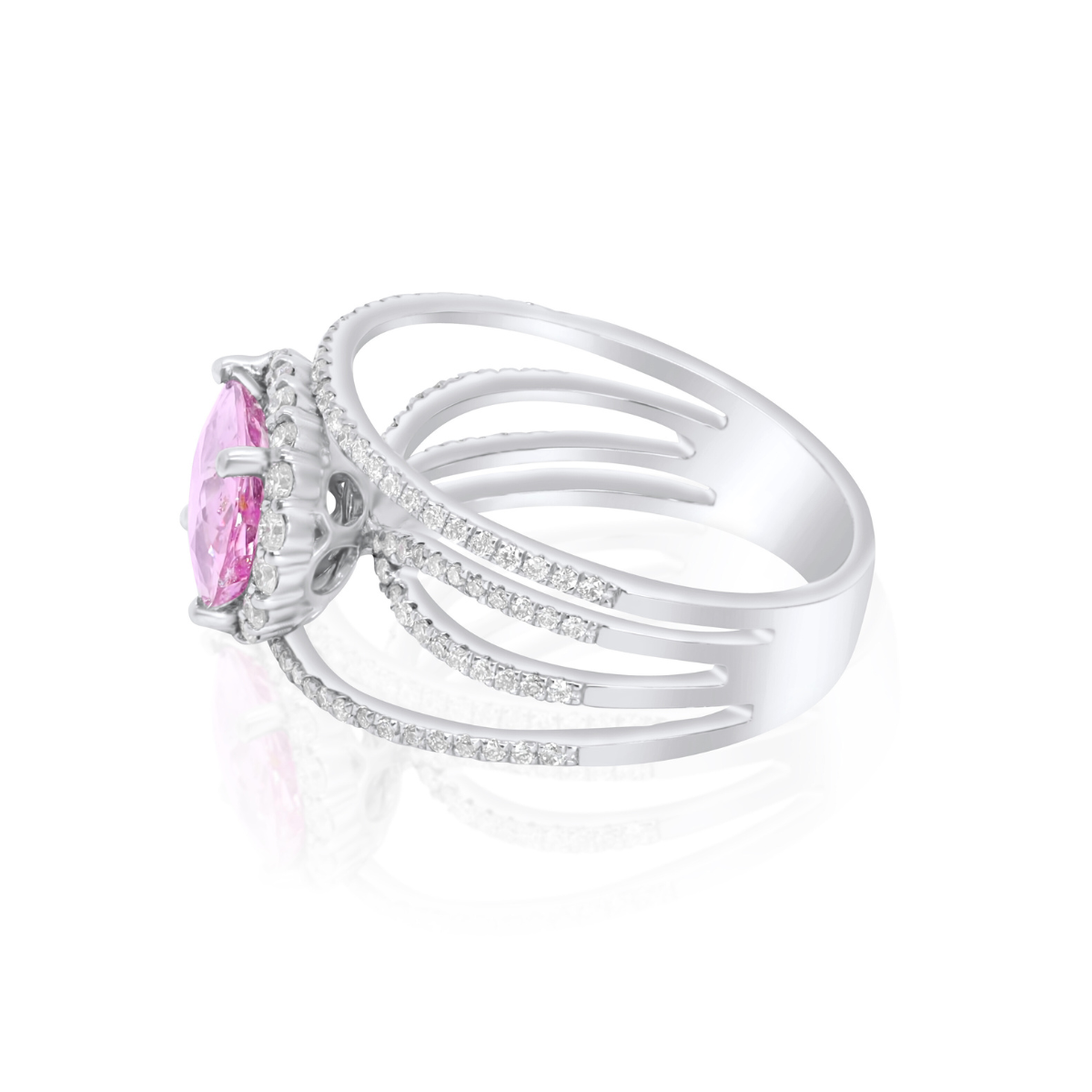 engagement pink diamond ring
