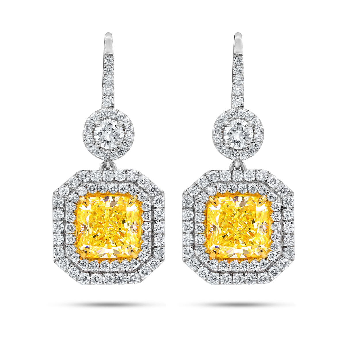 pearl drop earrings on ear