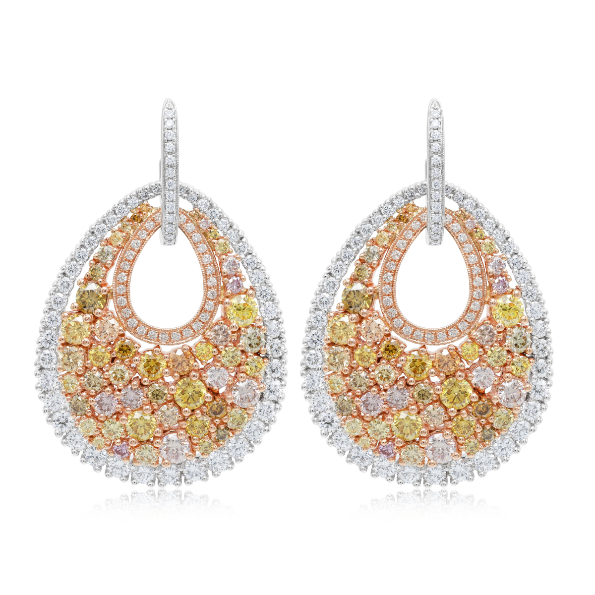 diamond drop earrings gold