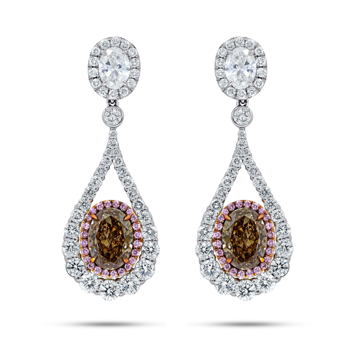 diamond drop earrings gold