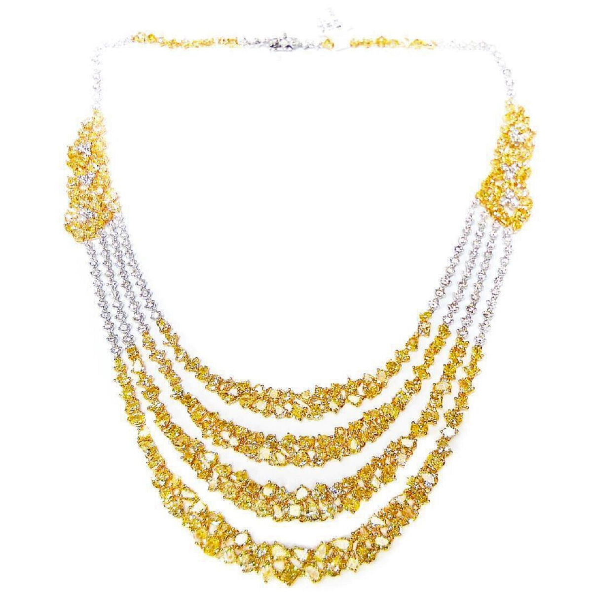 Two Tone Diamond Necklace