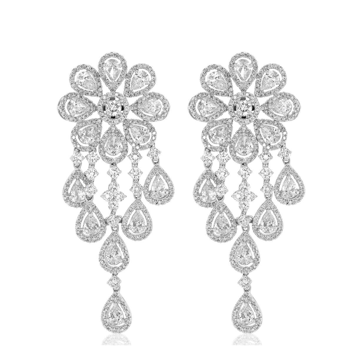 diamond flower earrings tiffany