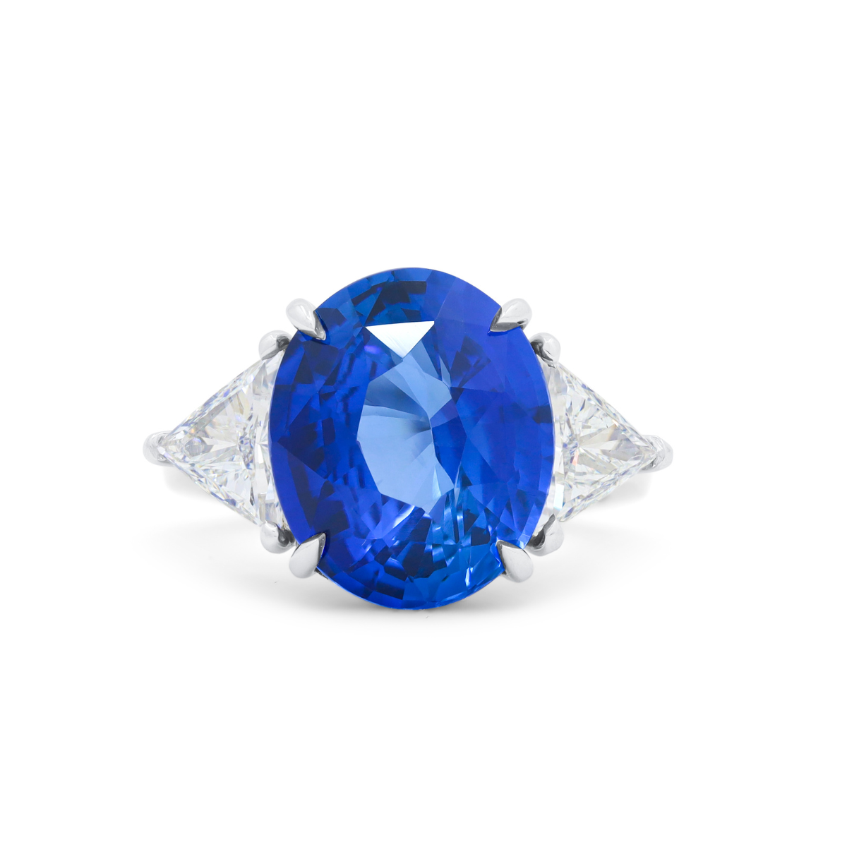 Round Sapphire Diamond Ring