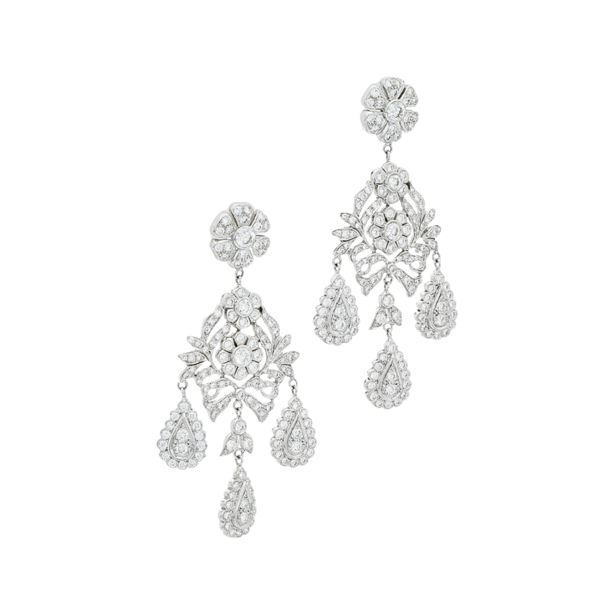 diamond flower earrings tiffany
