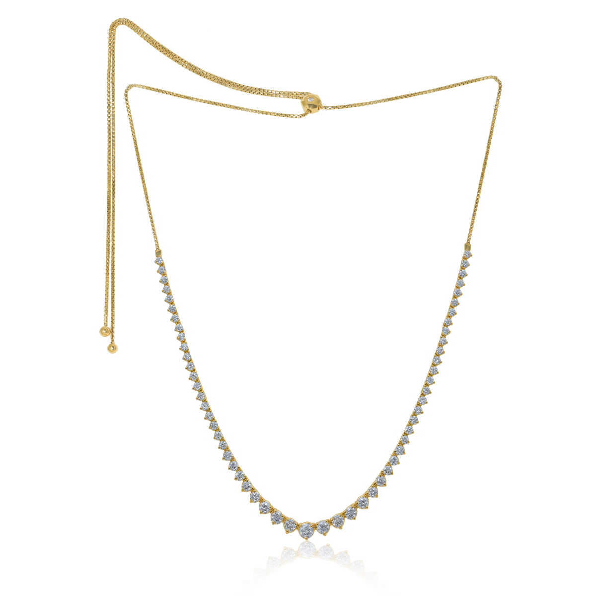 diamond tennis necklace gold