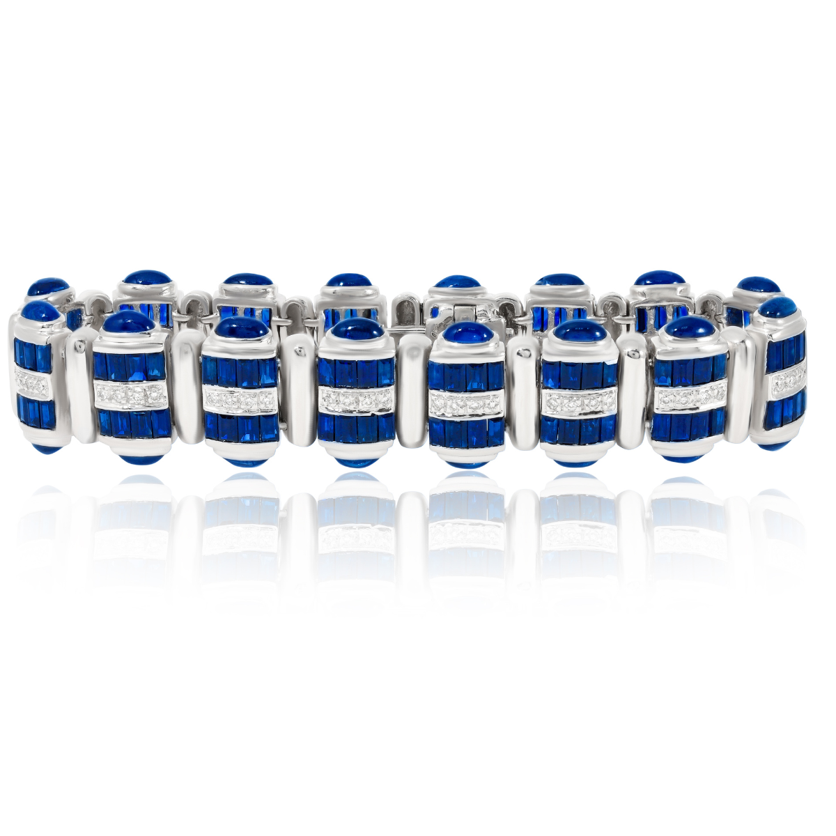 Stripe Diamond Sapphire Bracelet