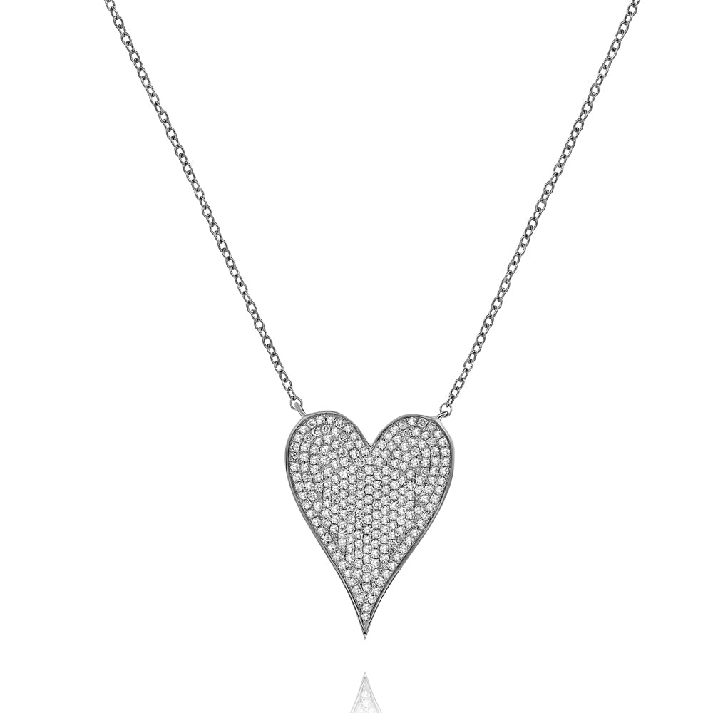 real diamond heart necklace