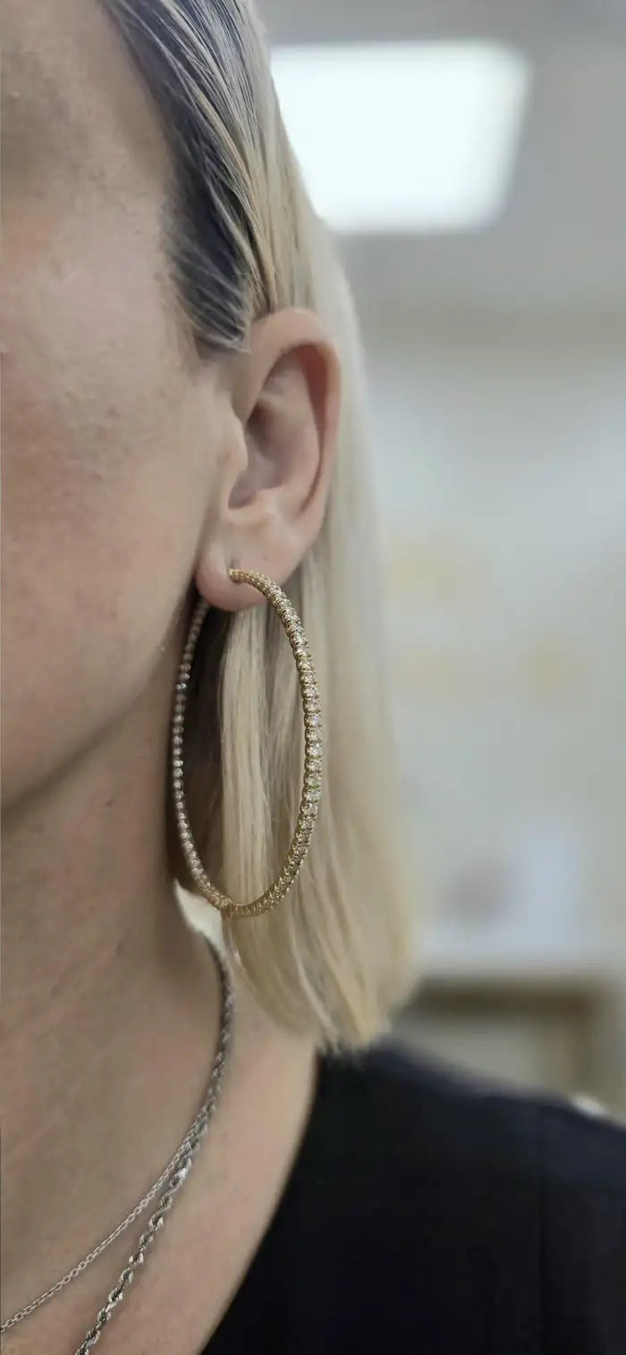 7.50cts Inside-Out Diamond Hoops