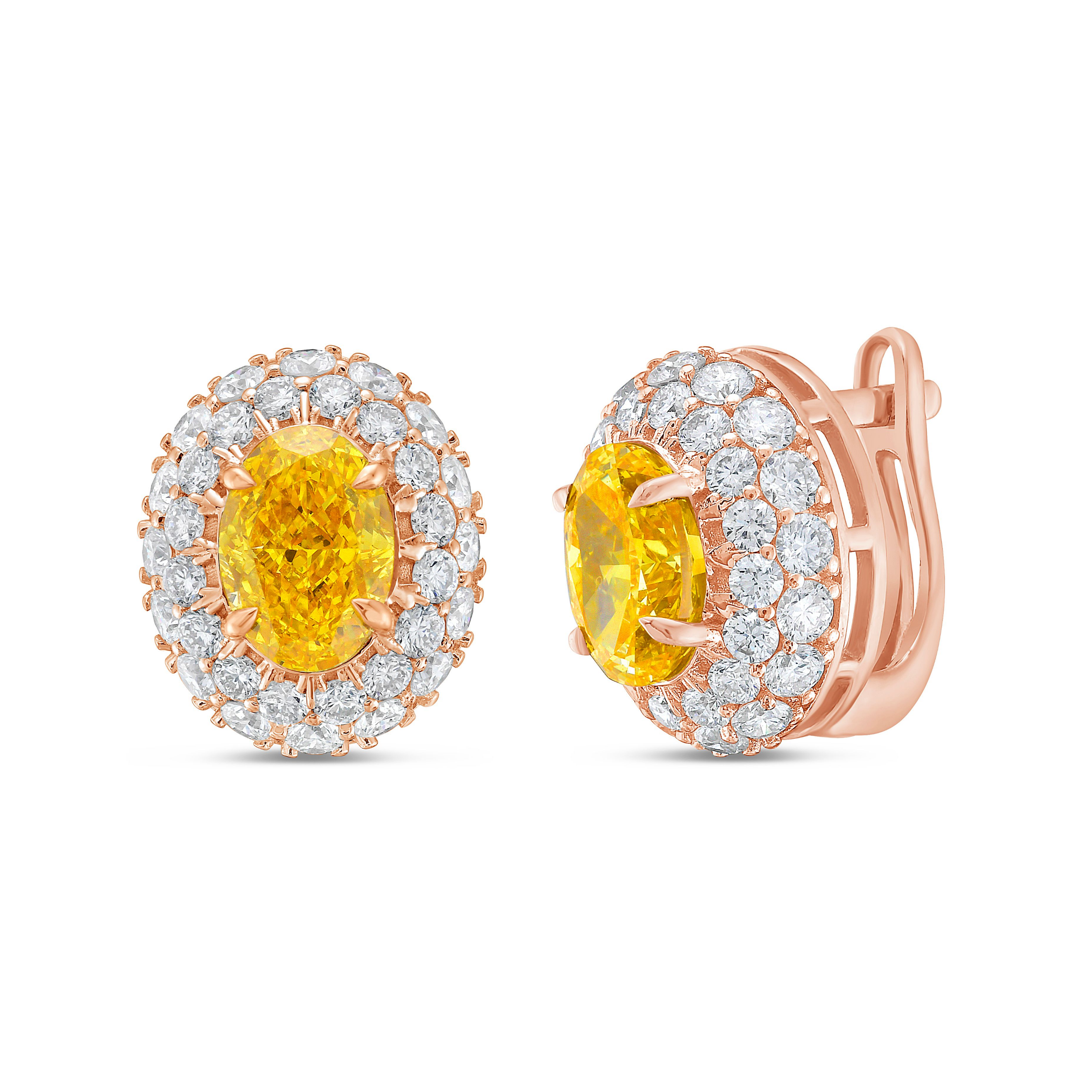 Fashion Pave Earrings rose gold