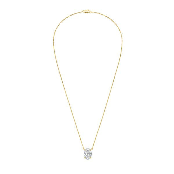 Lab Grown Diamond East West Oval Pendant