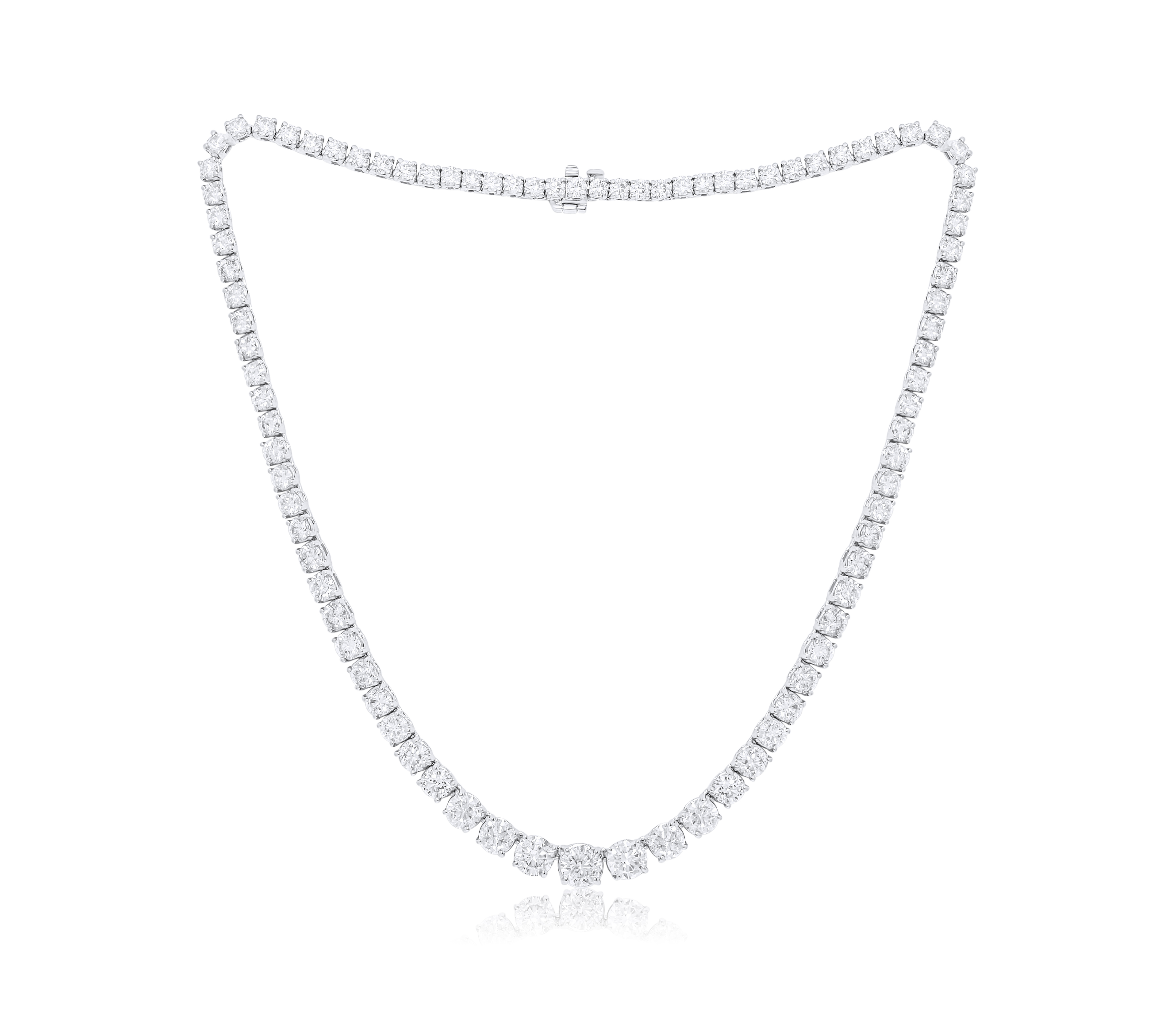 Graduated Diamond Necklace white gold
