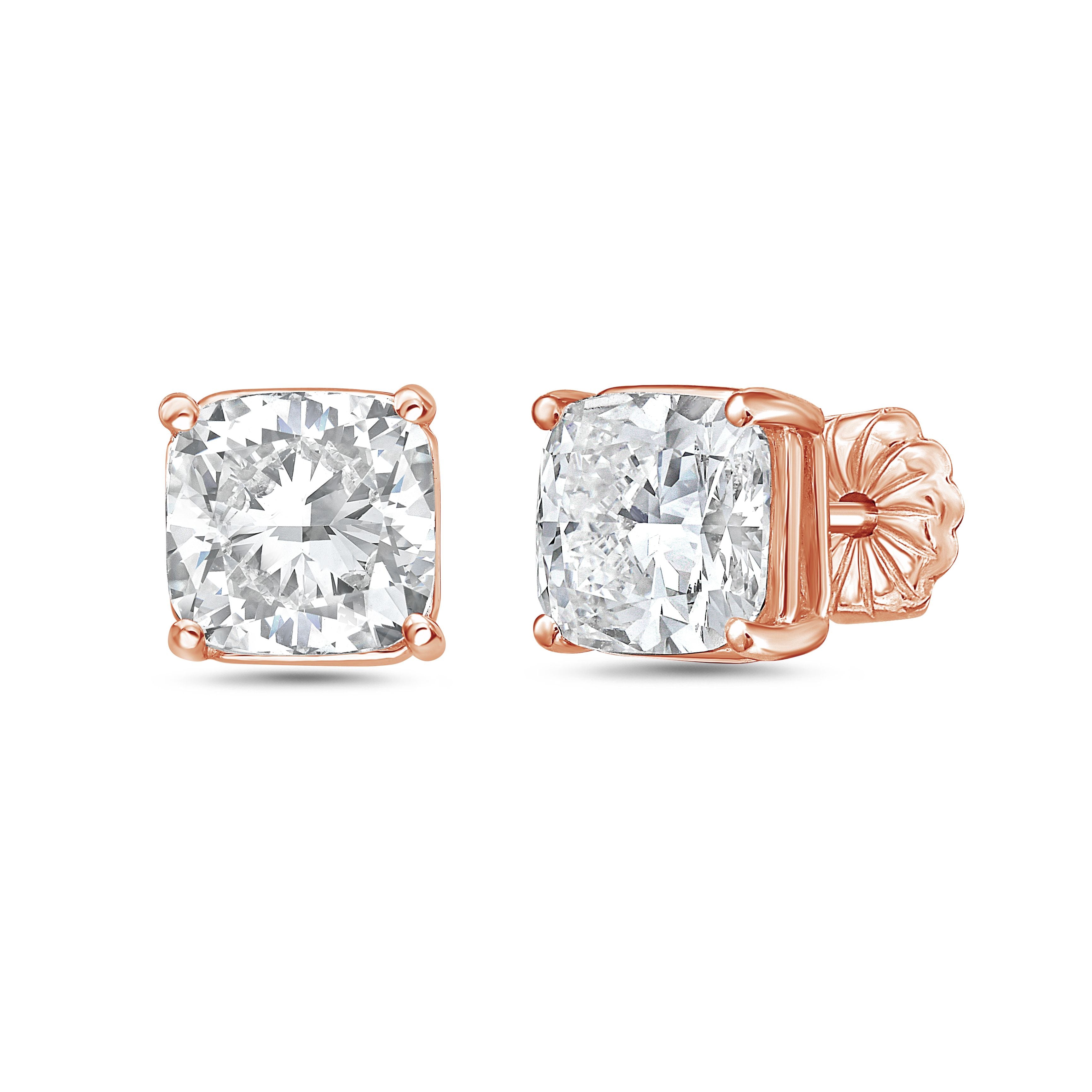 Lab Grown Cushion Diamond Studs