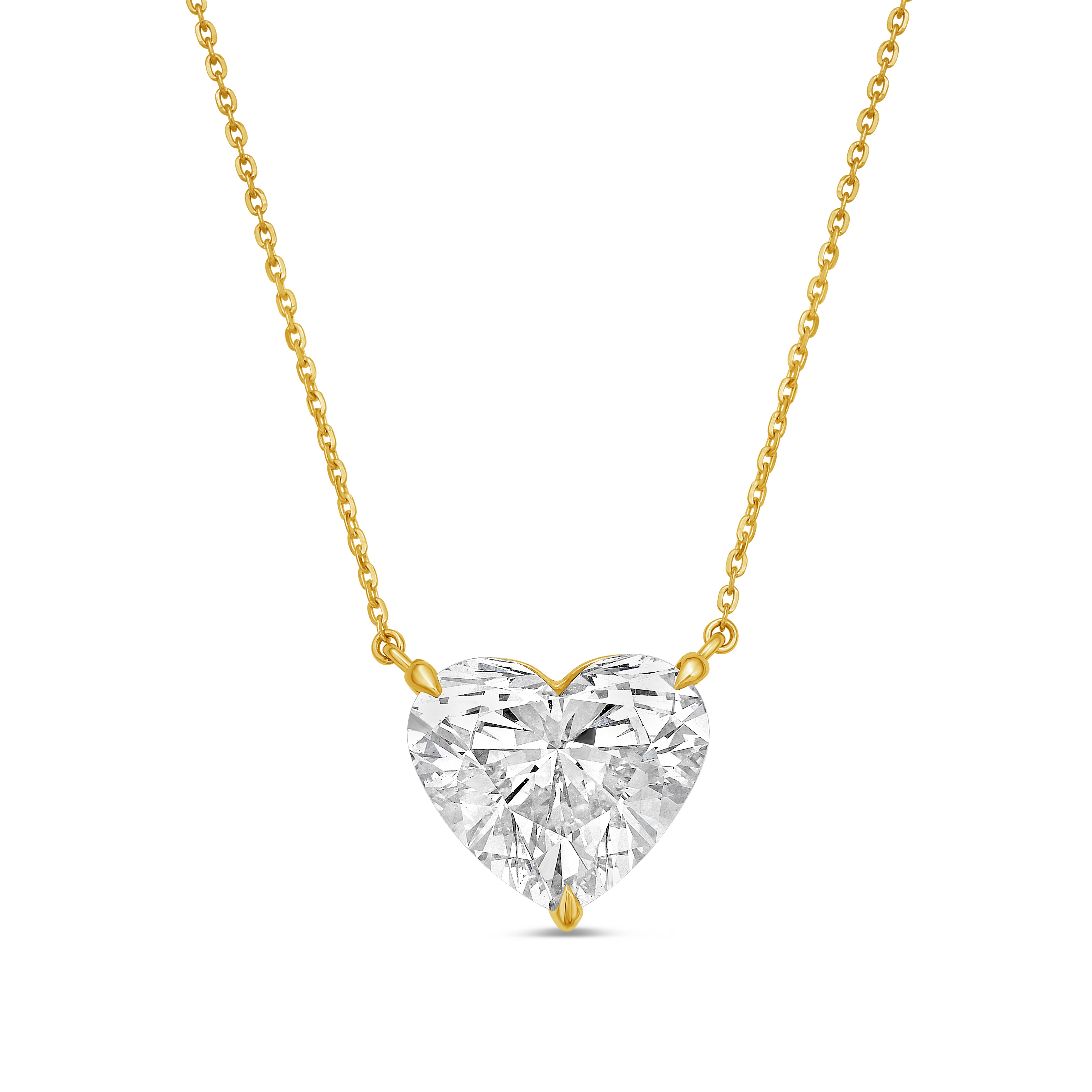 Heart Diamond Pendant yellow gold