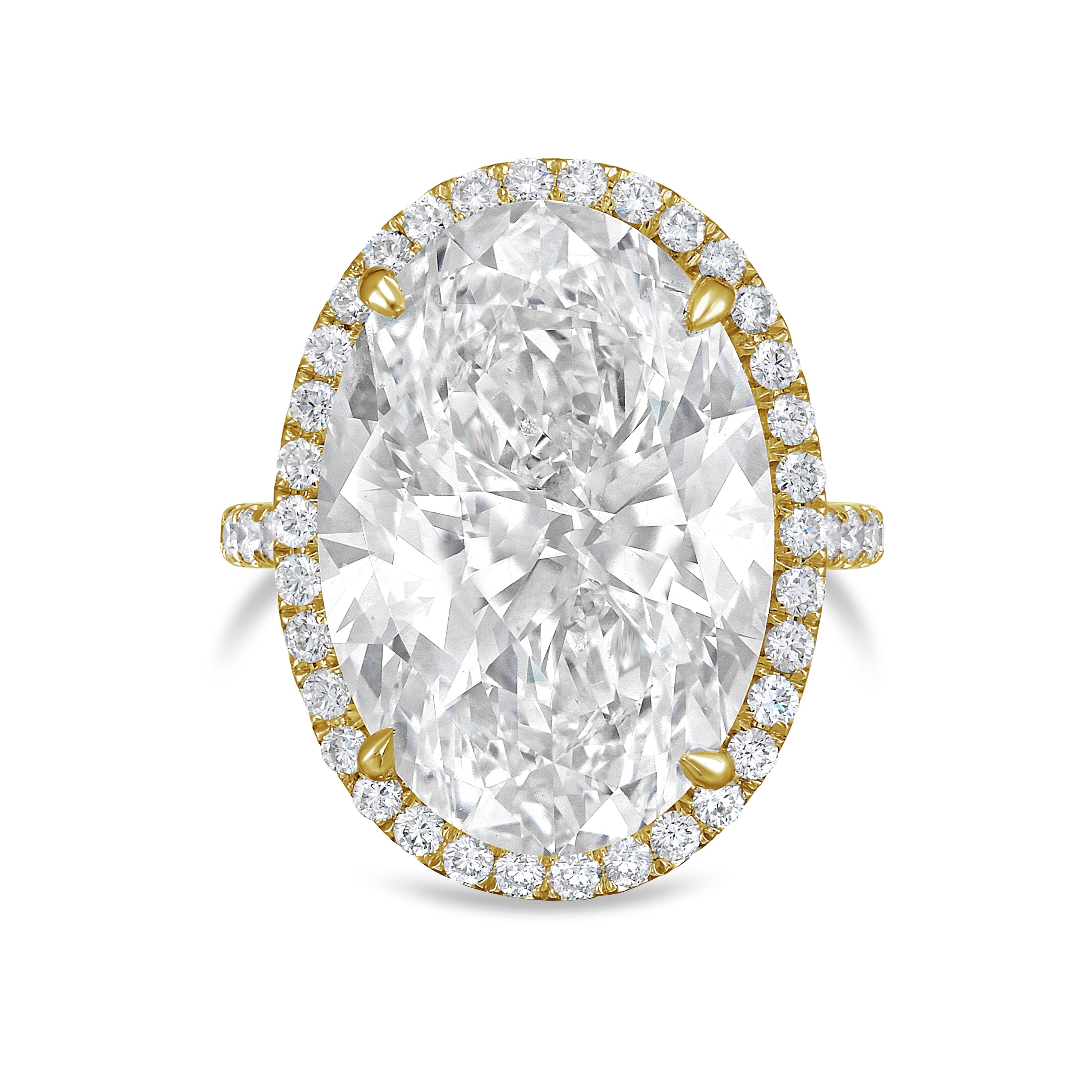 Lab Grown Oval Diamond Halo Ring