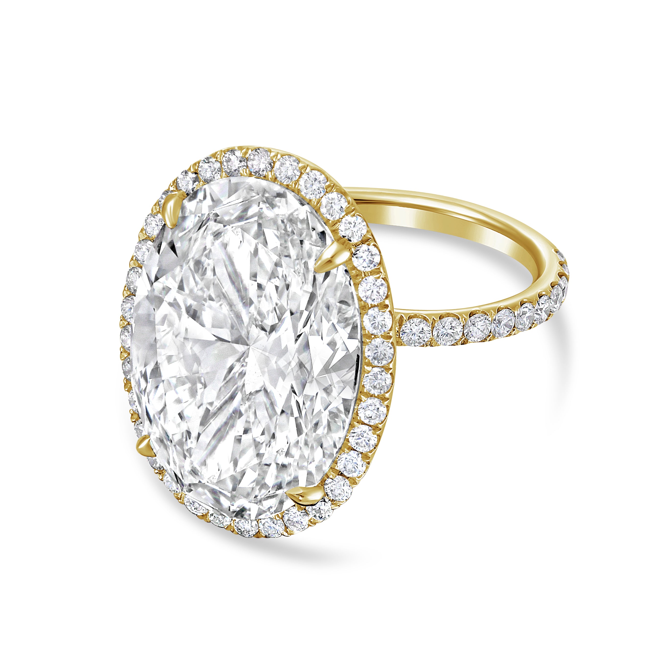 Lab Grown Oval Diamond Halo Ring