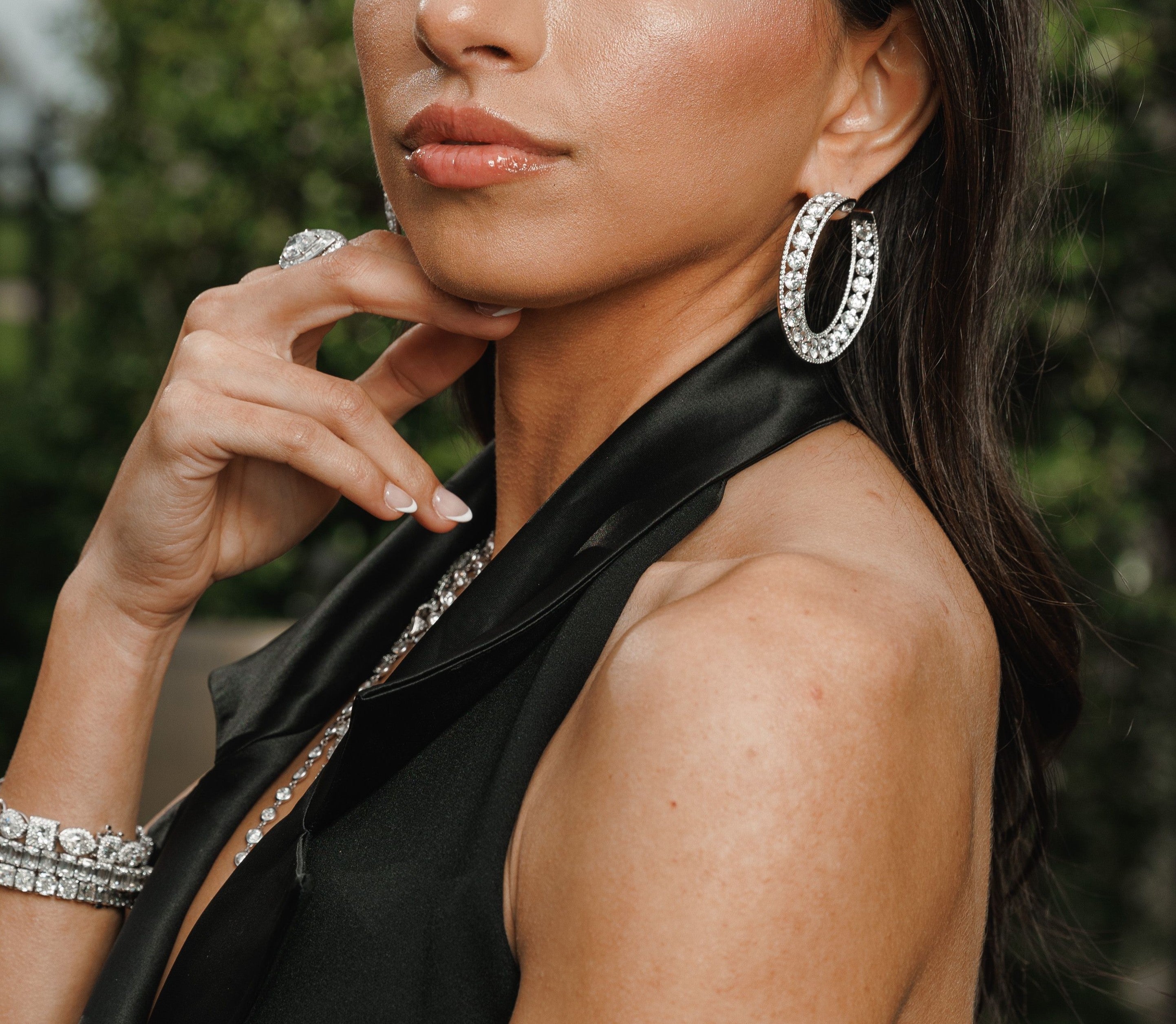 25.77cts Diamond Halo Hoops