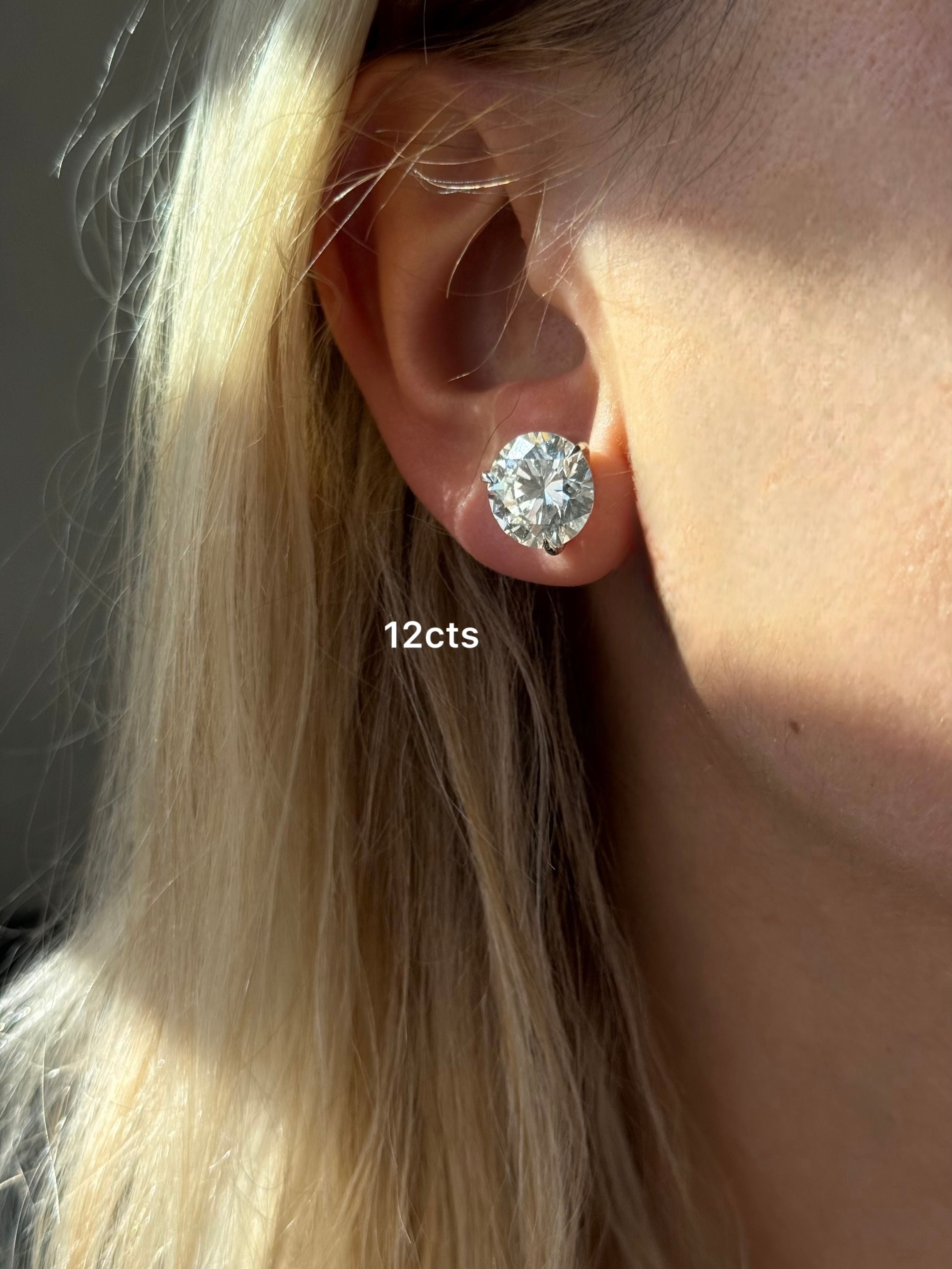 Lab Grown Martini Round Diamond Studs