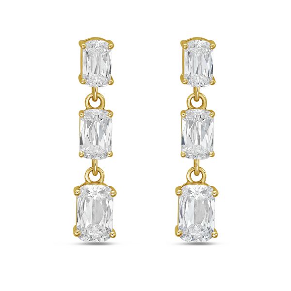 Lab Grown Briolette Cut Diamibd Earrings