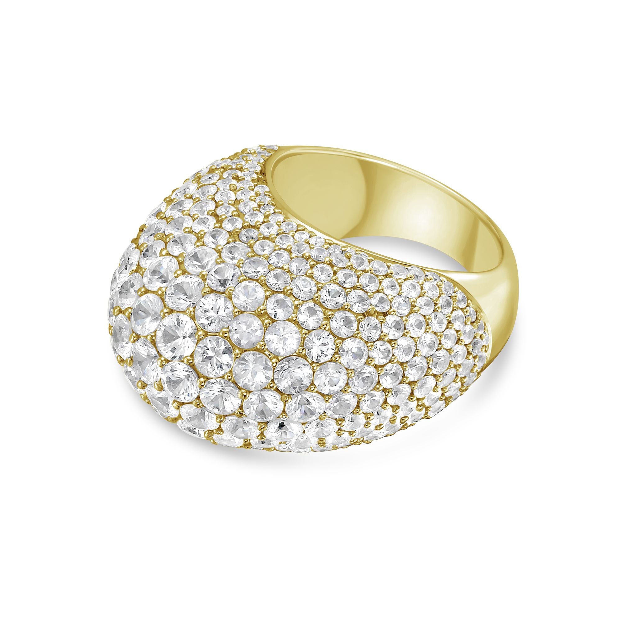 White Sapphire Dome Ring