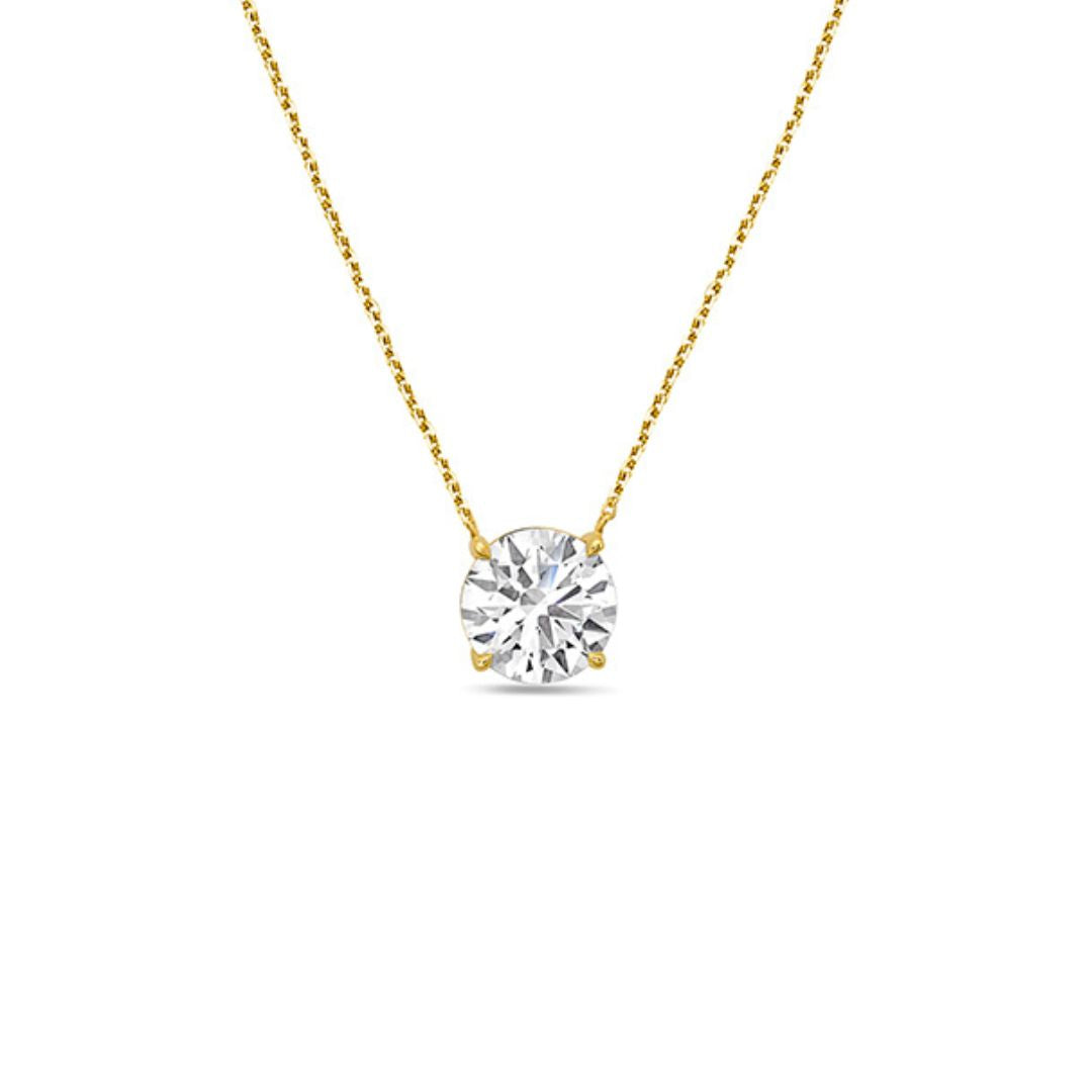 Lab Grown Round East West Diamond Pendant