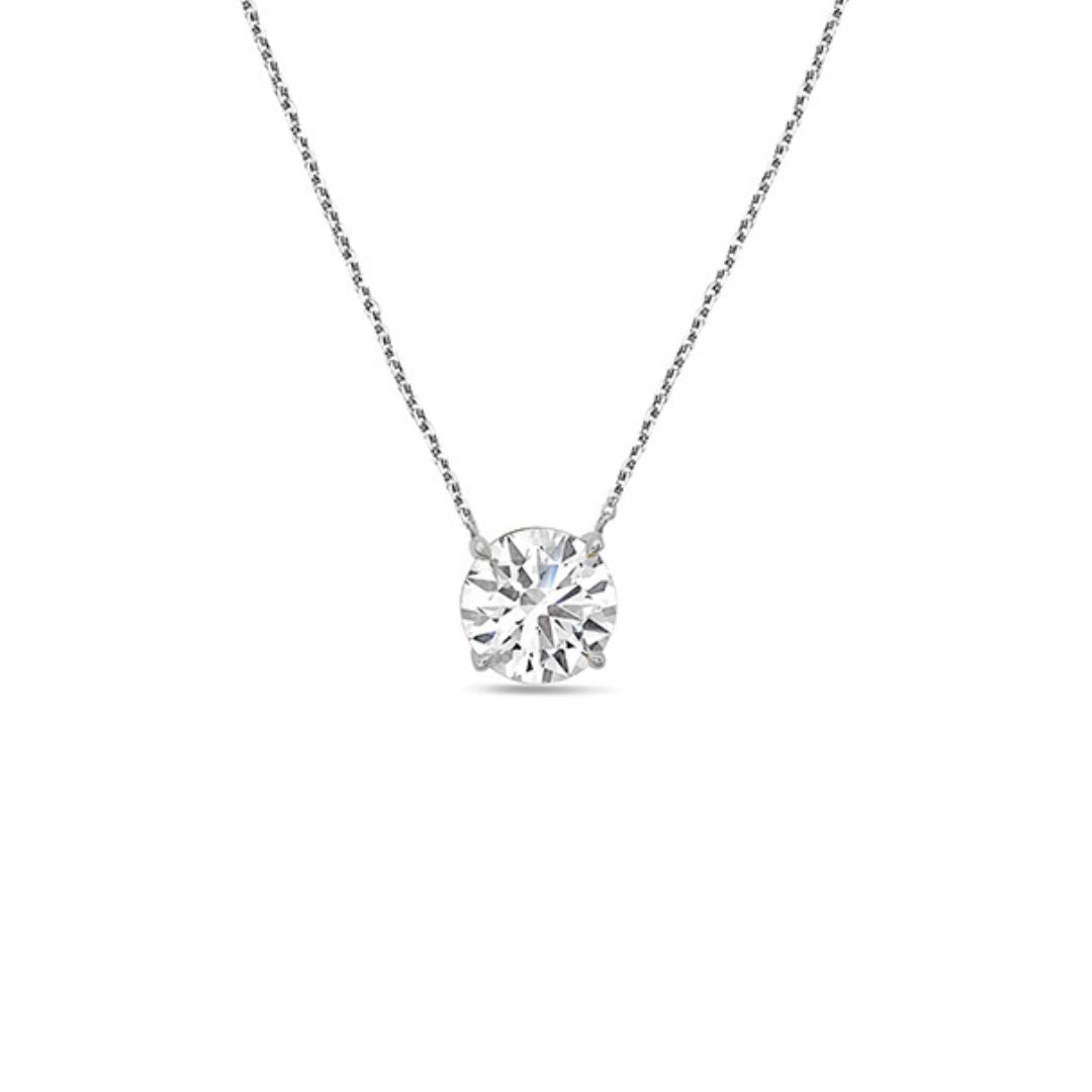 Lab Grown Round East West Diamond Pendant