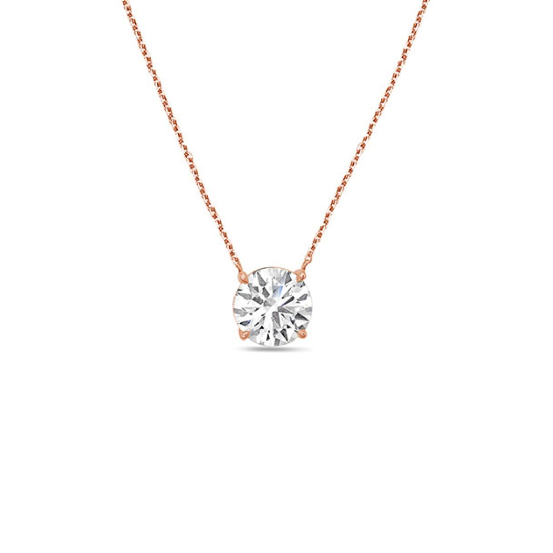 Lab Grown Round East West Diamond Pendant