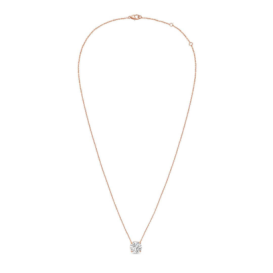 Lab Grown Round East West Diamond Pendant