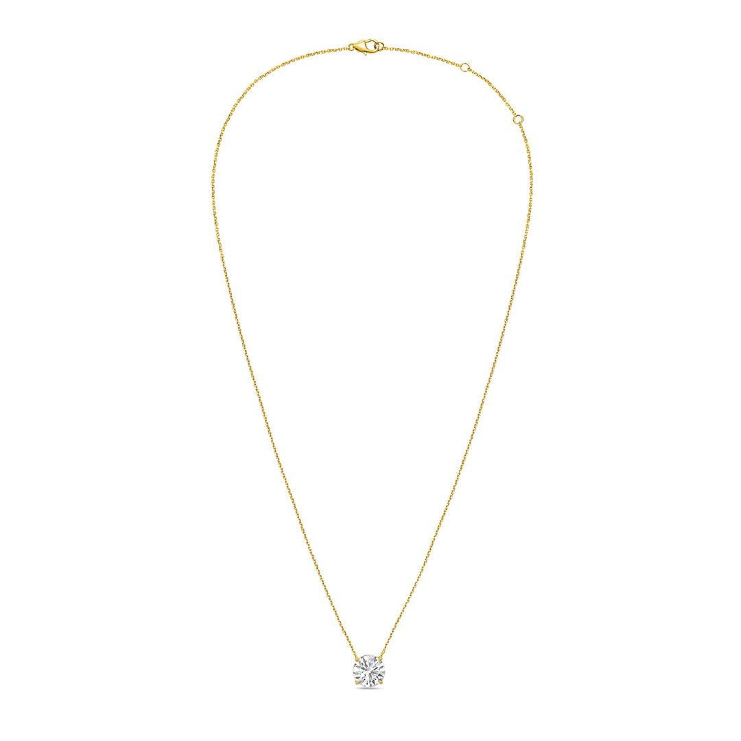 Lab Grown Round East West Diamond Pendant