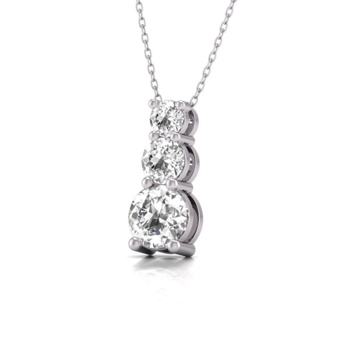 Lab Grown Past Present Future Diamond Pendant