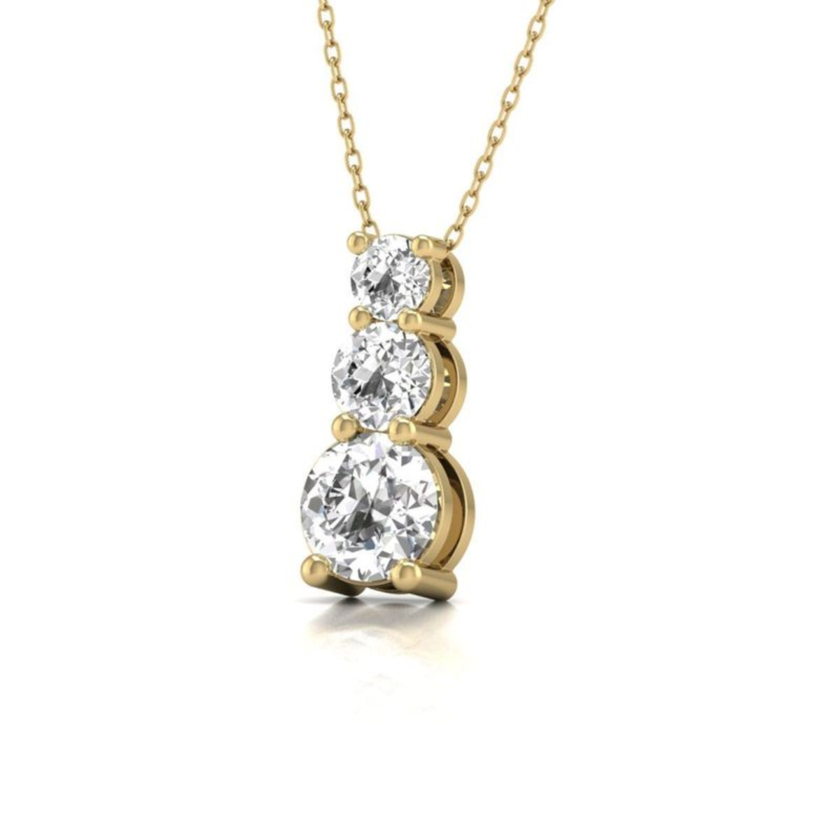 Lab Grown Past Present Future Diamond Pendant