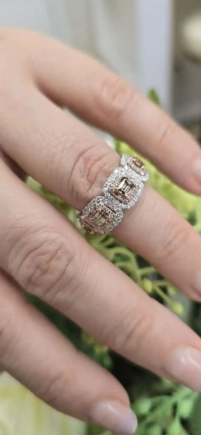 Diamond Halo Eternity Band